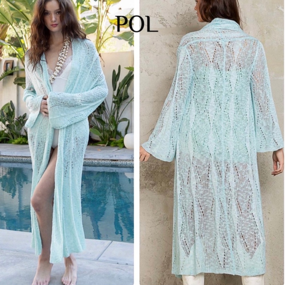 NEW POL Duster Length Cardigan Sweater